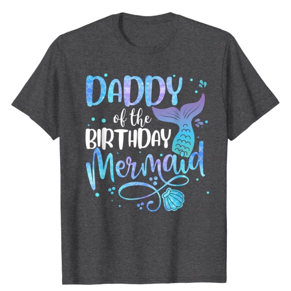 Daddy birthday girl mermaid shirt